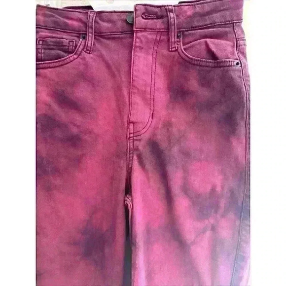 Hollister/ Social Tourist Women’s Pink And Black Tie Dye Jeans Size 5 - Picture 2 of 7